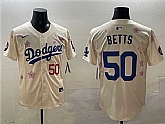 Men's Los Angeles Dodgers #50 Mookie Betts Cream 2025 Tokyo Series Limited Stitched Jersey,baseball caps,new era cap wholesale,wholesale hats